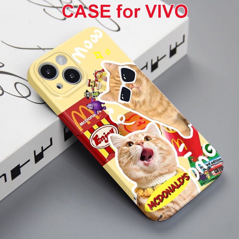 เคสโทรศัพท์มือถือแบบแข็ง ลายการ์ตูนสุนัข McDonald's น่ารัก สําหรับ VIVO T2X V20Pro V23 V23Pro V23e V25Pro V27 V27e X30 X50 X60 X70 X80 X90