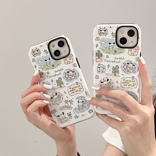 เคสโทรศัพท์มือถือ กันฝุ่น กันกระแทก ลายกราฟฟิติสุนัขน่ารัก สําหรับ Iphone 11 12 Pro Max Sweet IP 13 14 Pro Max