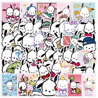 สติกเกอร์พีวีซี ลายการ์ตูน Pochacco Sanrio กันน้ํา (2) 50 ชิ้น