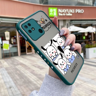 เคสซิลิโคนใส ขอบสี่เหลี่ยม กันกระแทก ลายการ์ตูน Pochacco น่ารัก สําหรับ Redmi 10C