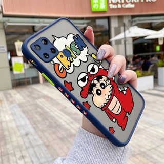 เคสซิลิโคนใส ขอบสี่เหลี่ยม กันกระแทก ลายการ์ตูนชินจัง สําหรับ Realme C15