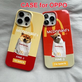 เคสโทรศัพท์มือถือแบบแข็ง ลายการ์ตูนสุนัข McDonalds น่ารัก สําหรับ OPPO Find X5 Pro Find X5 X3 Pro F9 F11 A91 A9 A5 A78 A77 A53 A33 A31 A17 A15 A15S