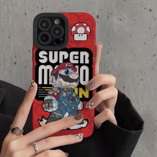 เคสโทรศัพท์มือถือแบบนิ่ม กันกระแทก ลายมาริโอ้ สีแดง สําหรับ iphone 11PRO max 14 Promax 11 12 13 6 7 8plus X max