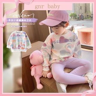 🍓GNR BABY🫐เสื้อกันหนาว แขนยาว พิมพ์ลาย สไตล์สตรีท แฟชั่นฤดูใบไม้ร่วง สําหรับเด็กผู้หญิง อายุ 3-12 ปี