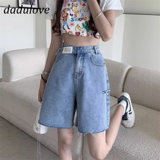 DaDulove💕 New American Ins High Street Retro Denim Shorts Niche High Waist A- line Pants Large Size Hot Pants