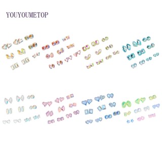 Youyo อัญมณีคริสตัล 3D สําหรับตกแต่งเล็บ DIY 20 ชิ้น