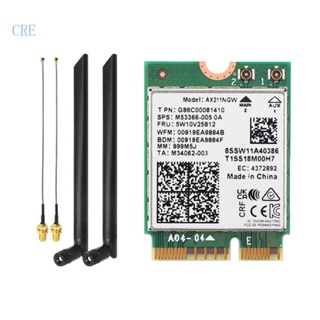 Cre การ์ดไร้สาย WiFi6E AX211NGW Mini PCI-E Wifi Card 5374M Tri-band BT5 3 AX211