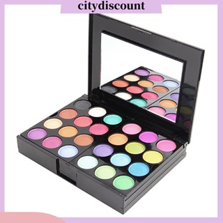 &lt;citydiscount&gt; ชุดพาเลตต์อายแชโดว์ บลัชออน ลิปกลอส ชิมเมอร์ แปรงแต่งหน้า กระจก