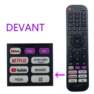 รีโมตคอนโทรล สําหรับสมาร์ททีวี Devant 32STV103 50QUHV04 55UHD202 EN2N30H NETFLIX