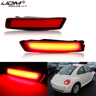 Ijdm ไฟสะท้อนแสงติดกันชนหลัง สีแดง สําหรับ VW Volkswagen Beetle 2006 2007 2008 2009 2010 1C0-945-072-K 1C0-945-071-K 2 ชิ้น