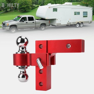 B_HILTY ลากจูงเทรลเล่อร์ Hitch Mount พร้อมหมุดล็อคลูกคู่ 6in อลูมิเนียมแบบปรับได้สำหรับตัวรับ 2in