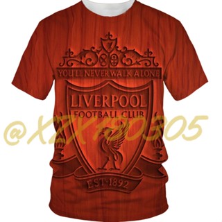 (ทั้งหมดในสต็อก Xzx180305) ใหม่ เสื้อยืด พิมพ์ลายฟุตบอล Liverpool FC 3D 07