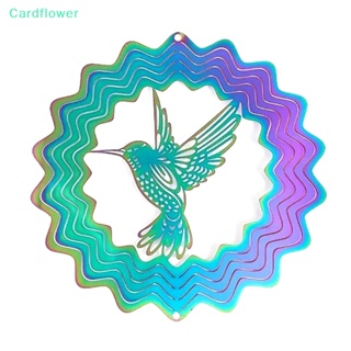 &lt;Cardflower&gt; โมบายกระดิ่งลม รูปนกฮัมมิ่งเบิร์ด 3D หลากสี สําหรับแขวนตกแต่งสวน 1 ชิ้น