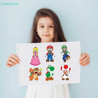 &lt;Happybay&gt; สติกเกอร์ ลายการ์ตูน Super Mario Luigi Yoshi 6 ชิ้น สําหรับผู้ปกครอง และเด็ก