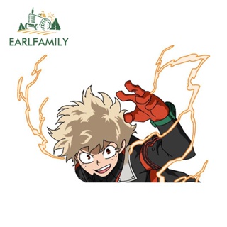 Earlfamily สติกเกอร์ กันน้ํา กันแดด ลายกราฟฟิตี้ My Hero Academia Camper 13 ซม. x 3.5 ซม. สําหรับติดตกแต่งรถยนต์ รถจักรยานยนต์ เซิร์ฟบอร์ด