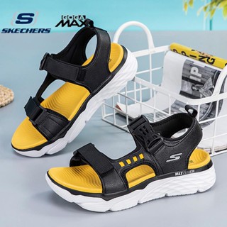 【พร้อมส่ง】Skechers_ Max CUSHION รองเท้าแตะลําลอง ข้อสั้น ขนาดใหญ่ สําหรับผู้ชาย เหมาะกับการเล่นโยคะ