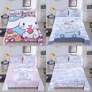 3in1 ชุดเครื่องนอน ผ้าห่ม ผ้านวม ลาย Sanrio Cinnamoroll 23 ซักทําความสะอาดได้ สําหรับหอพักนักเรียน