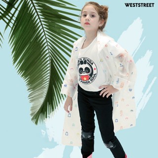 Weststreet เสื้อกันฝน มีฮู้ด กันน้ํา ใช้ซ้ําได้ สําหรับเด็กวัยหัดเดิน กิจกรรมกลางแจ้ง