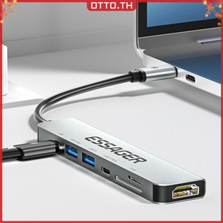 ✾ออตโต้✤【คุณภาพสูง】 7-in-1 แท่นชาร์จ USB Type-C HDMI รองรับพาวเวอร์ซัพพลาย PD60W