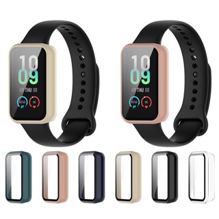 สําหรับ Huami Amazfit band 7 TPU เคส ครอบคลุมเต็มรูปแบบ ฝาครอบป้องกัน ชุบ ฟิล์มป้องกัน รวม PC + ฟิล์มนิรภัย