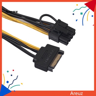 Are สายเคเบิลอะแดปเตอร์พาวเวอร์ซัพพลาย SATA 15pin เป็น 8pin(6+2) PCI-E PCI-Express