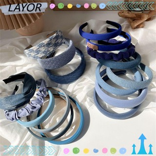 Layor ที่คาดศีรษะฟองน้ําถัก กันลื่น สไตล์เกาหลี สําหรับผู้หญิง