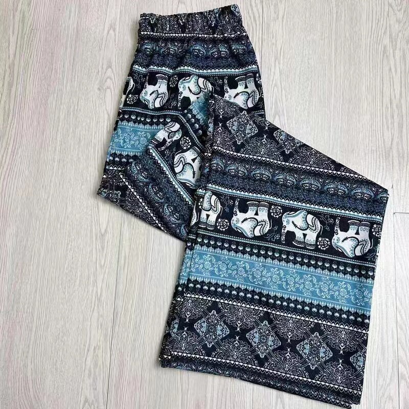 LovIn--กางเกงผ้าสปันลายช้างขาจั๊มเอวรูดได้จริง ใส่ไปทะเลใส่อยู่บ้านชิวๆ - รูปที่ 4
