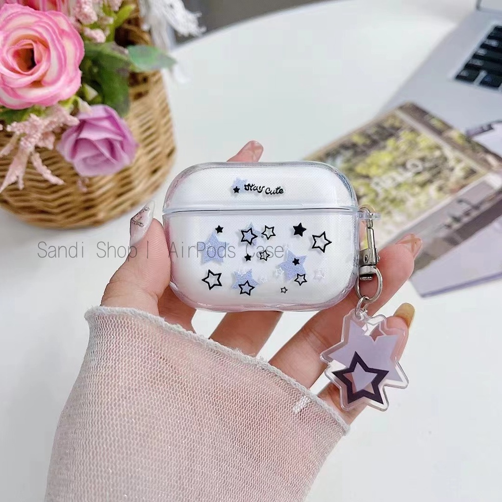 Creative โปร่งใส Star AirPods Pro3 กรณี AirPods สําหรับ รูปที่ 6