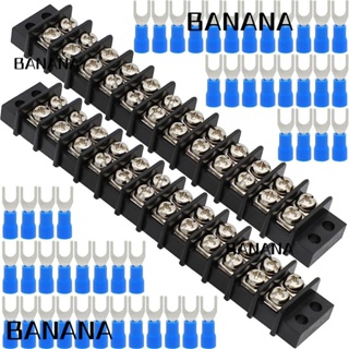 Banana1 บล็อกขั้วต่อสายไฟ ทองแดง 20-30A 12 ตําแหน่ง 200v-450v แถวคู่ 2 ชิ้น