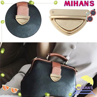 Mih อะไหล่ตัวล็อคกระเป๋าถือ ทรงสามเหลี่ยม 4.6 ซม. DIY 2 ชิ้น
