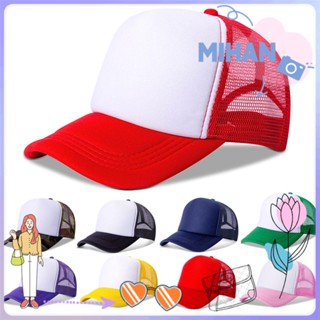 MIHAN Fashion Trucker Hat Adjustable Sunhat Baseball Cap Mens Womens Summer Hat Mesh Flat Visor Snapback/Multicolor