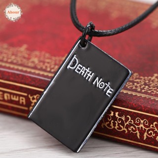 Ahour สร้อยคอ จี้อัลลอย 2 แถว ลาย Death Note เครื่องประดับแฟชั่น สําหรับผู้หญิง และผู้ชาย