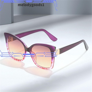 MELODYGOODS1 แว่นตากันแดด กรอบแว่นขนาดใหญ่ ป้องกันรังสียูวี 400