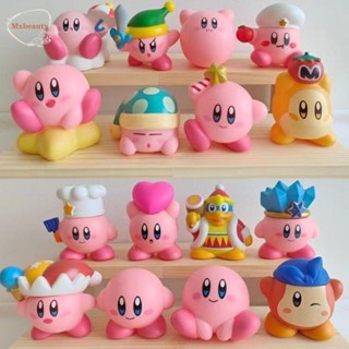 Mxbeauty โมเดลฟิกเกอร์ PVC รูปการ์ตูนอนิเมะ Star Of Kirby Kirby สีชมพู ของเล่นสําหรับเด็ก