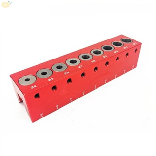 【VARSTR】Premium Aluminum Alloy Drill Guide Jig 4 12mm Vertical Pocket Hole Dowel Locator