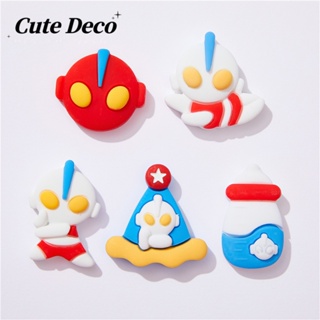 【Cute Deco】กระดุมเรซิ่น รูปการ์ตูนอุลตร้าแมนน่ารัก DIY สําหรับตกแต่งรองเท้า Crocs Jibbitz