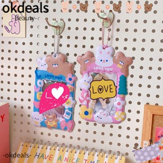 OKDEALS กระเป๋าใส่บัตร แบบเชือกยืดหยุ่น ลายการ์ตูนน่ารัก ที่ทนทาน สําหรับนักเรียน