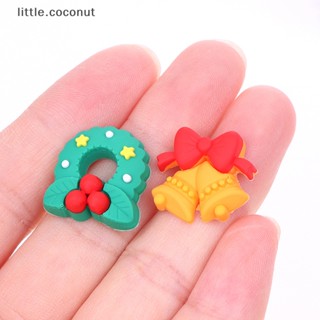 [little.coconut] สติกเกอร์เรซิ่น ลายคริสต์มาสน่ารัก 3D สําหรับติดตกแต่งโทรศัพท์มือถือ แก้วน้ํา ถุง 2 ถุง