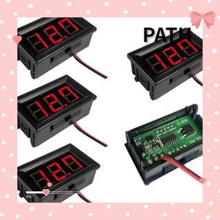 PATH โวลต์มิเตอร์ดิจิทัล DC 5~120V 2 สาย สีแดง สําหรับรถจักรยานยนต์ 5 แพ็ค