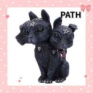 PATH รูปปั้นสุนัขเรซิ่น 3 หัว สําหรับประดับตกแต่งปาร์ตี้ฮาโลวีน