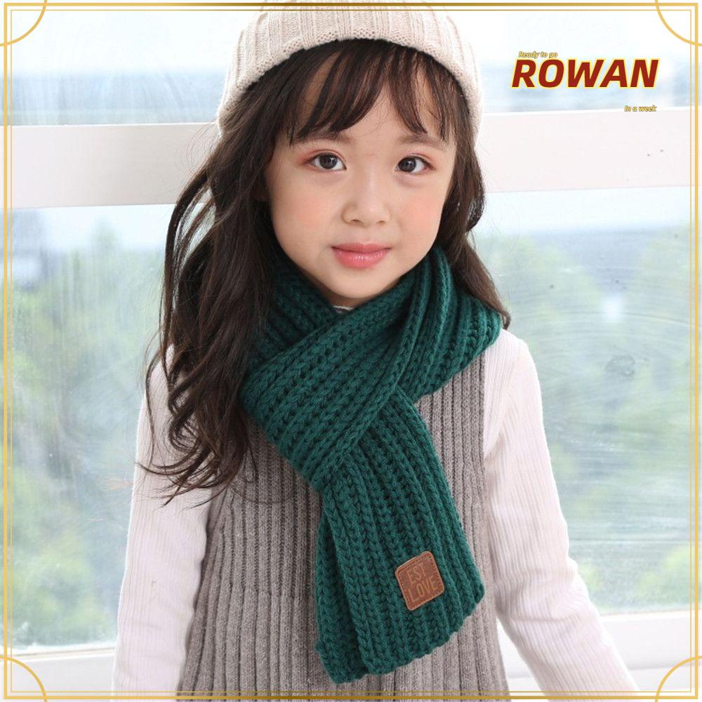 Rowans ผ้าพันคอ ผ้าถัก แบบนิ่ม สําหรับเด็ก เหมาะกับฤดูหนาว กลางแจ้ง