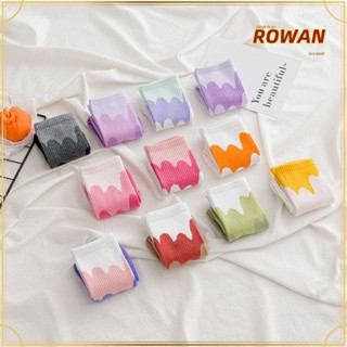 ROWANS ถุงน่อง ลายสายรุ้งน่ารัก สไตล์สตรีท สําหรับผู้หญิง และผู้ชาย