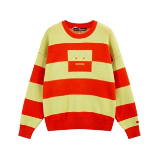สินค้าใหม่ เสื้อยืดคอกลม ผ้าถัก ลายทาง สีคมชัด สําหรับผู้หญิง และผู้ชาย