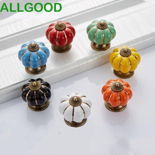 Allgoods มือจับประตู ลิ้นชัก เฟอร์นิเจอร์ รูปฟักทอง สีสันสดใส สไตล์วินเทจ