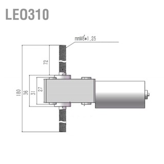 Leo310 มอเตอร์เฟืองตัวหนอนโคแอกเซียลขวาและซ้าย M8 เพลา 2480 มอเตอร์พร้อมหน้าแปลน