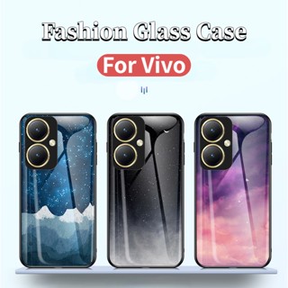 เคสโทรศัพท์มือถือแบบแก้วแข็ง กันกระแทก ลายท้องฟ้ากลางคืน แฟชั่น สําหรับ Vivo Y27 2023 Vivoy27 4G Vevo Y 27 27Y Y36 V2247 4G Vivoy36 5G