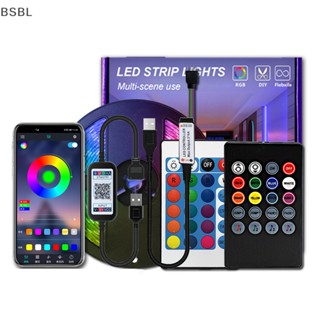 Bsbl แถบไฟ LED บลูทูธ ขนาดเล็ก ควบคุมผ่านแอพ RGB 5V 12V 24V สําหรับสมาร์ทโฟน