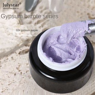 JULYSTAR Micizian Gypsum Baroque Series พลาสเตอร์ยาทาเล็บเจลไมโครแกะสลักแบบจำลองบรรเทาสามมิติ Uv Led กาวส่องไฟเล็บสำหรับร้านทำเล็บ