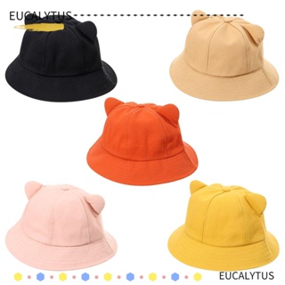 Eutus หมวกปีกกว้าง ป้องกันแดด ระบายอากาศได้ดี สีพื้น สไตล์ชาวประมง สําหรับผู้หญิง