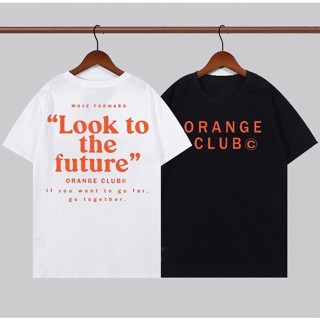 NEW เสื้อยืดก้าวไกล Orange club เสื้อยืดฝ้ายฤดูร้อน
